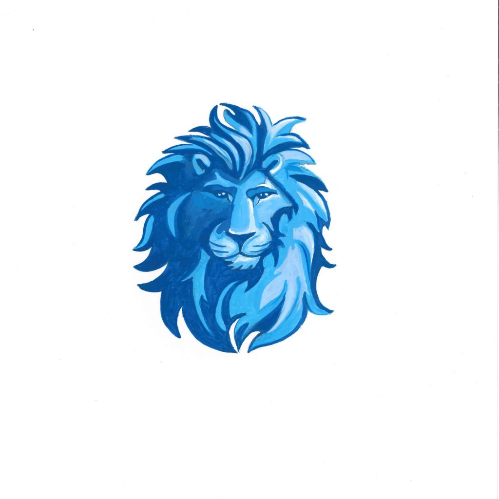 blauwe leeuw